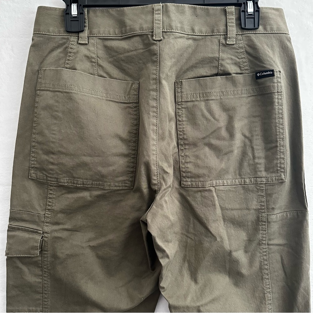 Columbia Cargo Pants Women’s Size 10 Regular Olive Green Hiking Utility Comfort - Picture 10 of 11